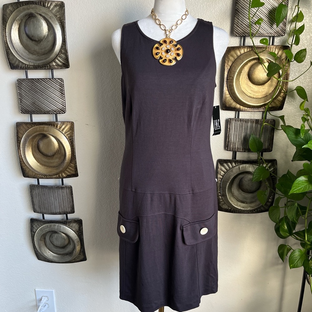 INC International Concepts Sleeveless Brown Midi Dress